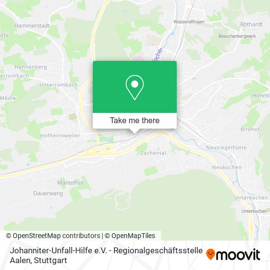 Johanniter-Unfall-Hilfe e.V. - Regionalgeschäftsstelle Aalen map
