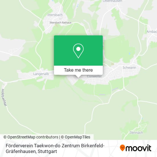 Карта Förderverein Taekwon-do Zentrum Birkenfeld- Gräfenhausen