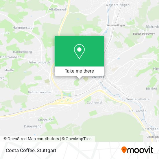 Costa Coffee map