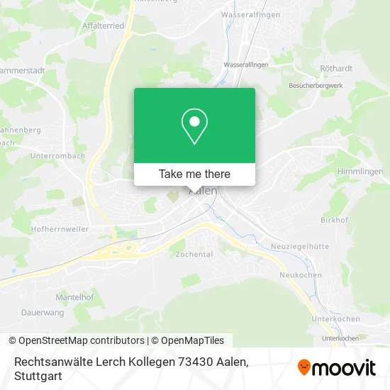 Карта Rechtsanwälte Lerch Kollegen 73430 Aalen