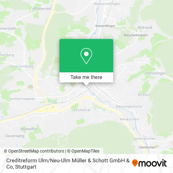 Карта Creditreform Ulm / Neu-Ulm Müller & Schott GmbH & Co