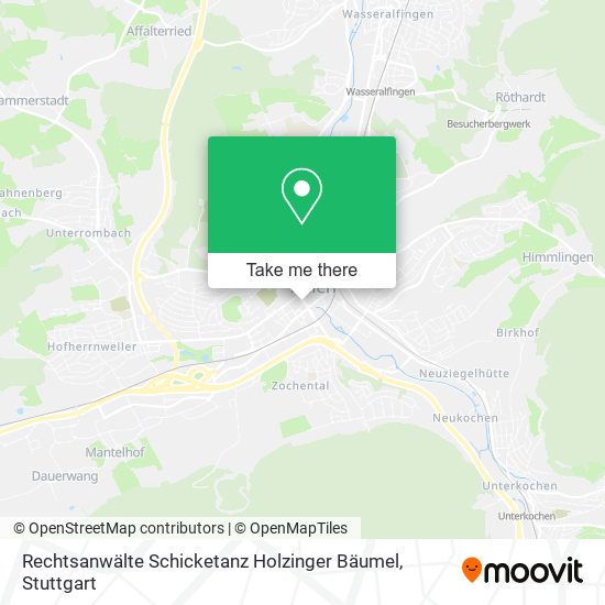 Rechtsanwälte Schicketanz Holzinger Bäumel map