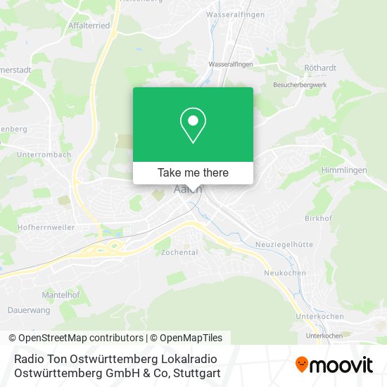 Карта Radio Ton Ostwürttemberg Lokalradio Ostwürttemberg GmbH & Co