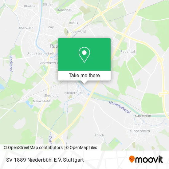 Карта SV 1889 Niederbühl E V