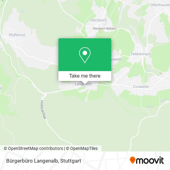 Карта Bürgerbüro Langenalb