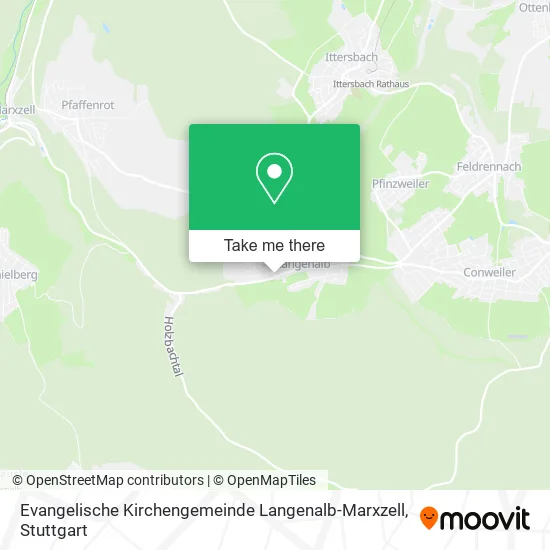 Карта Evangelische Kirchengemeinde Langenalb-Marxzell
