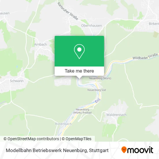 Карта Modellbahn Betriebswerk Neuenbürg