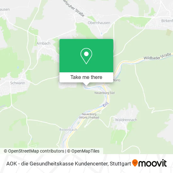AOK - die Gesundheitskasse Kundencenter map