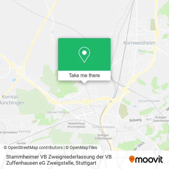 Карта Stammheimer VB Zweigniederlassung der VB Zuffenhausen eG Zweigstelle