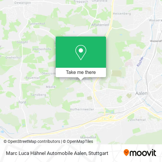 Карта Marc Luca Hähnel Automobile Aalen