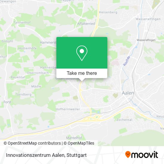 Innovationszentrum Aalen map