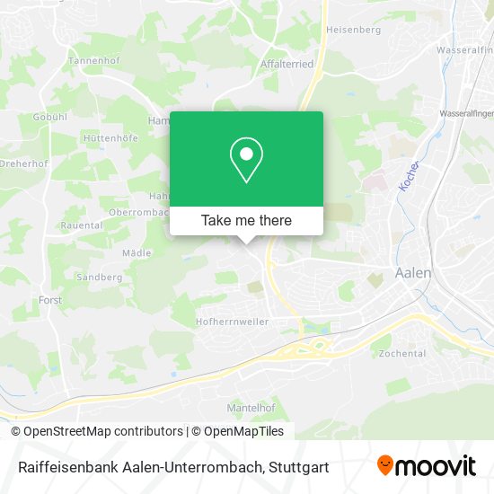 Карта Raiffeisenbank Aalen-Unterrombach