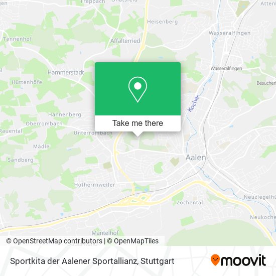 Sportkita der Aalener Sportallianz map