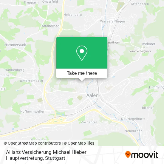 Карта Allianz Versicherung Michael Hieber Hauptvertretung
