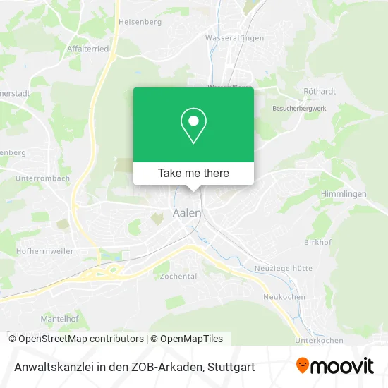 Карта Anwaltskanzlei in den ZOB-Arkaden