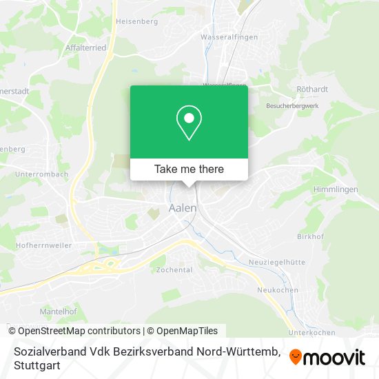 Карта Sozialverband Vdk Bezirksverband Nord-Württemb