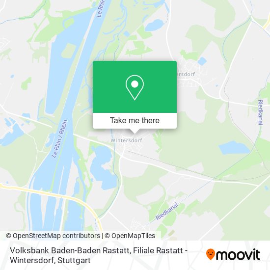 Карта Volksbank Baden-Baden Rastatt, Filiale Rastatt - Wintersdorf