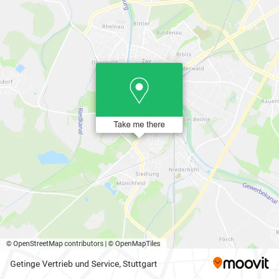Getinge Vertrieb und Service map