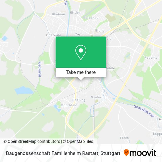 Baugenossenschaft Familienheim Rastatt map