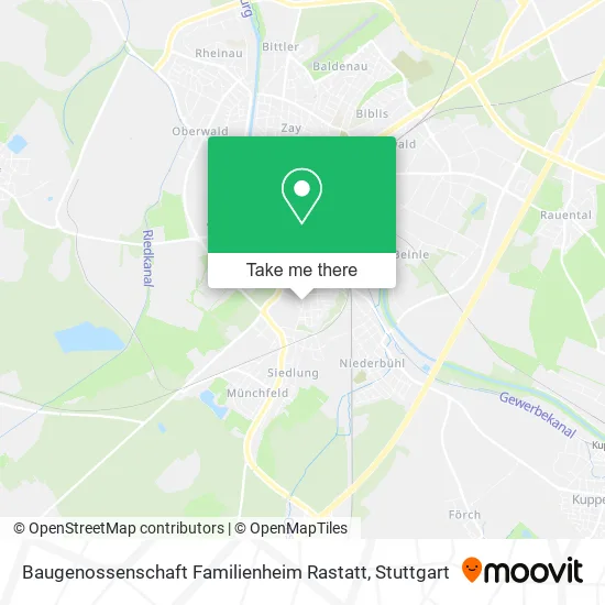 Карта Baugenossenschaft Familienheim Rastatt