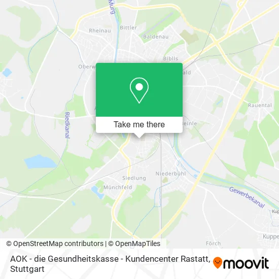 Карта AOK - die Gesundheitskasse - Kundencenter Rastatt