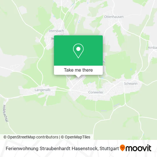 Карта Ferienwohnung Straubenhardt Hasenstock