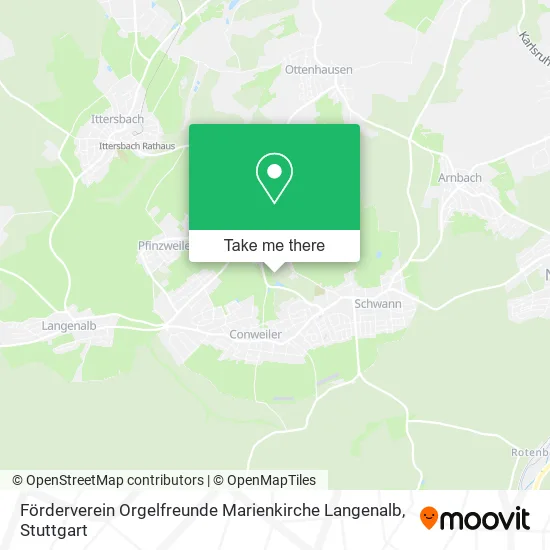 Карта Förderverein Orgelfreunde Marienkirche Langenalb