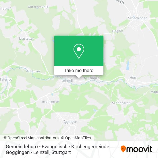 Gemeindebüro - Evangelische Kirchengemeinde Göggingen - Leinzell map