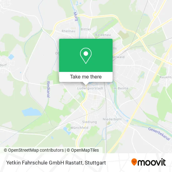 Карта Yetkin Fahrschule GmbH Rastatt