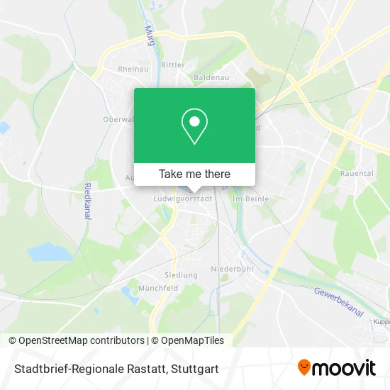 Карта Stadtbrief-Regionale Rastatt