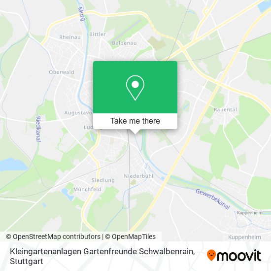 Kleingartenanlagen Gartenfreunde Schwalbenrain map
