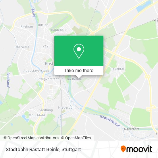 Stadtbahn Rastatt Beinle map