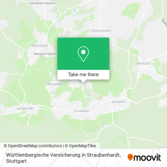 Карта Württembergische Versicherung in Straubenhardt