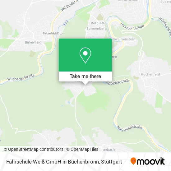 Карта Fahrschule Weiß GmbH in Büchenbronn