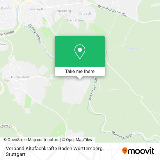 Карта Verband Kitafachkräfte Baden Württemberg