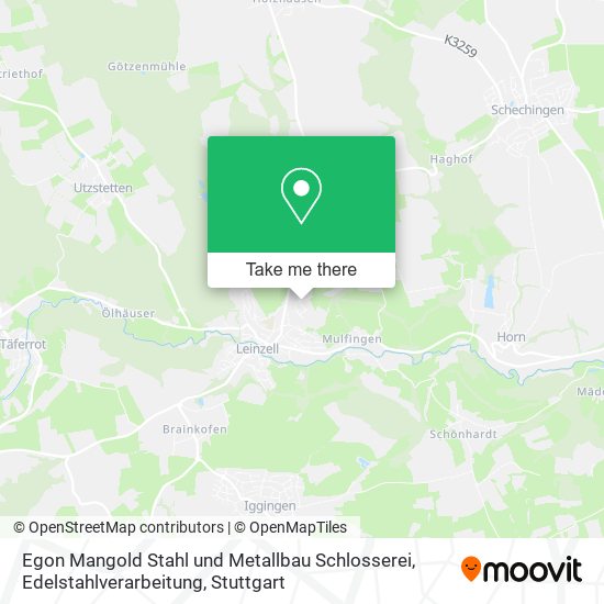 Карта Egon Mangold Stahl und Metallbau Schlosserei, Edelstahlverarbeitung