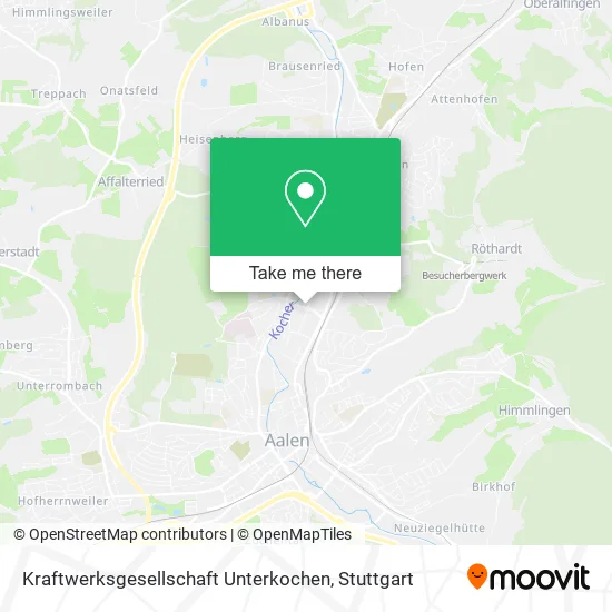 Карта Kraftwerksgesellschaft Unterkochen