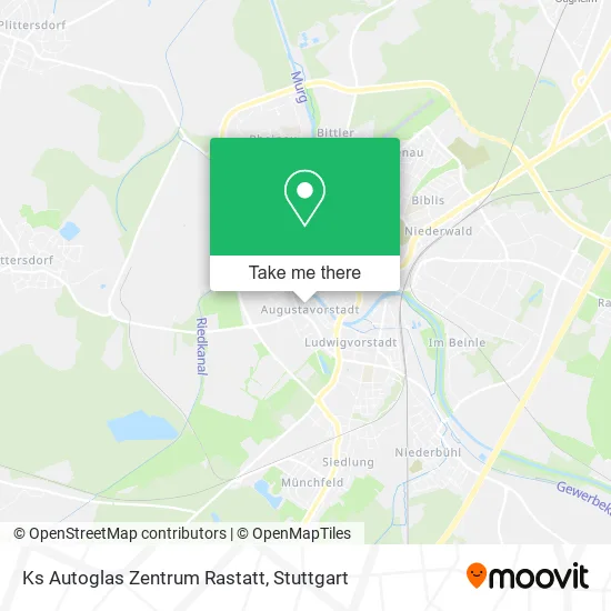 Карта Ks Autoglas Zentrum Rastatt