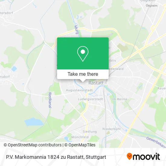 Карта P.V. Markomannia 1824 zu Rastatt