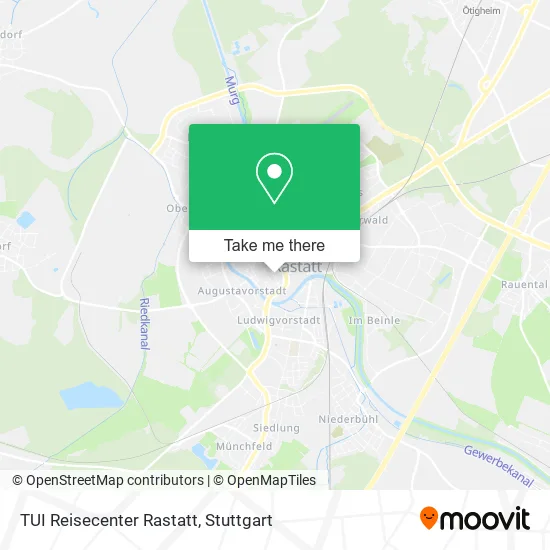 Карта TUI Reisecenter Rastatt