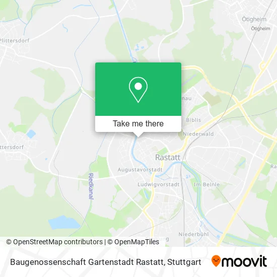 Карта Baugenossenschaft Gartenstadt Rastatt