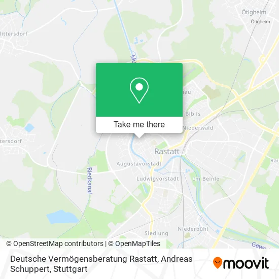 Карта Deutsche Vermögensberatung Rastatt, Andreas Schuppert