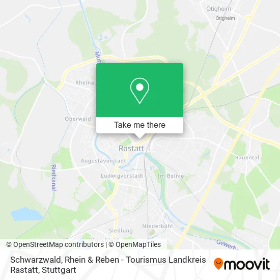 Карта Schwarzwald, Rhein & Reben - Tourismus Landkreis Rastatt