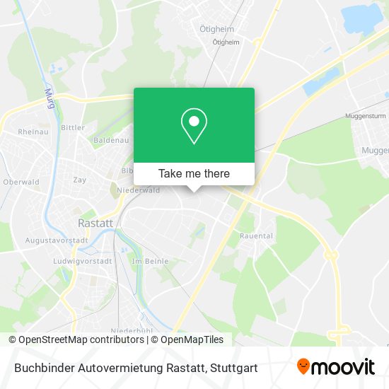 Buchbinder Autovermietung Rastatt map