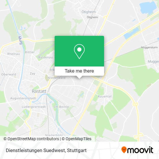 Dienstleistungen Suedwest map