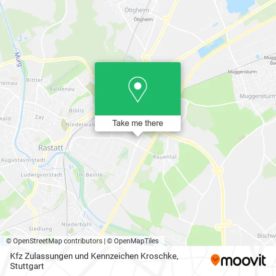 Карта Kfz Zulassungen und Kennzeichen Kroschke