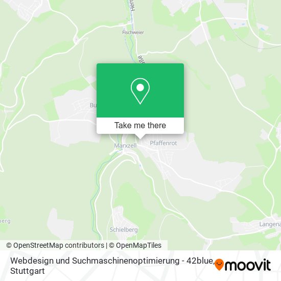 Карта Webdesign und Suchmaschinenoptimierung - 42blue