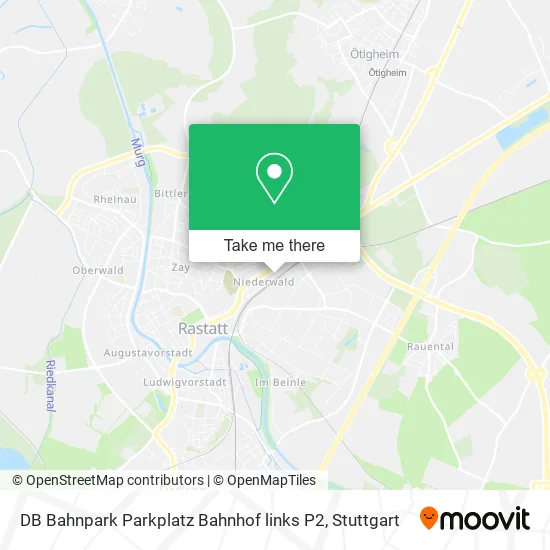 Карта DB Bahnpark Parkplatz Bahnhof links P2