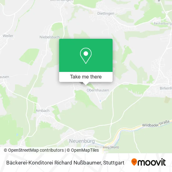 Карта Bäckerei-Konditorei Richard Nußbaumer