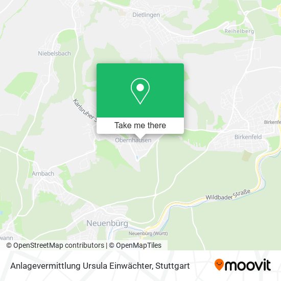 Anlagevermittlung Ursula Einwächter map